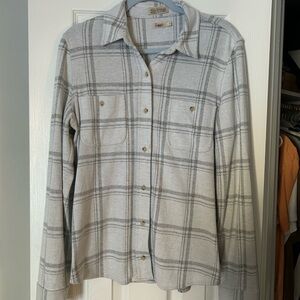Faherty Gray Plaid Casual Button Down Shirt